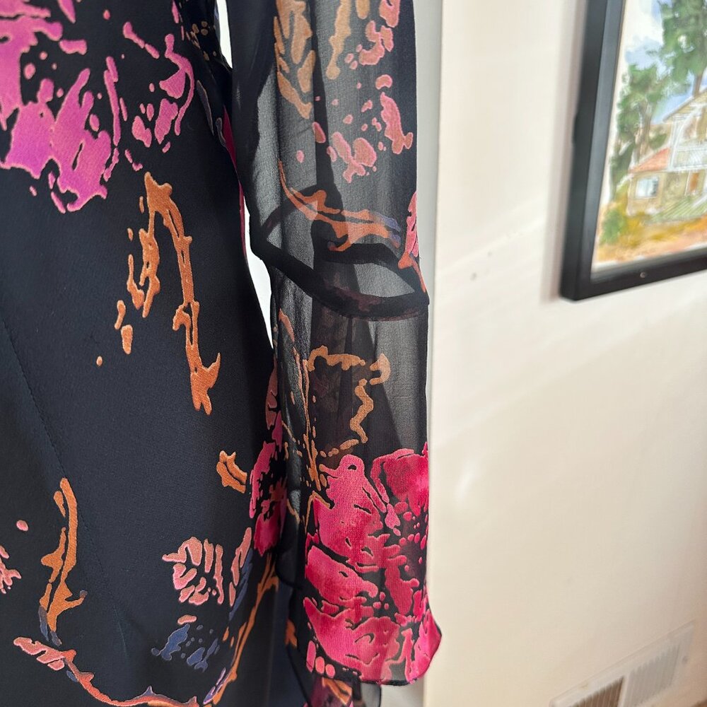 ICE Y2K Vintage Black Red Floral Dress – 10 - Picture 6 of 8